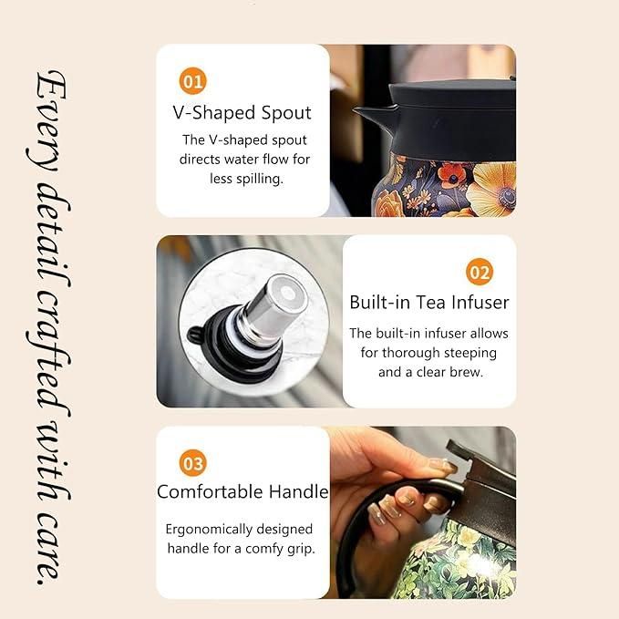 AKS™ - Vacuum Kettle Portable Hot Water/Teapot (800ml)